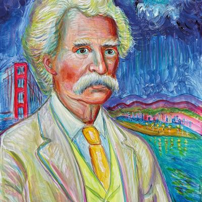 Mark Twain Over the Golden Gate